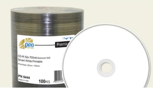 FTI CD-R 'PREMIUM' 700MB, weiss Inkjet glossy